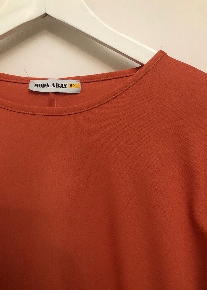 Turuncu astar gerektirmeyen elbise - Görsel 3