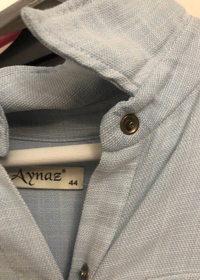 Günlük pamuklu kumaş elbise - Görsel 5