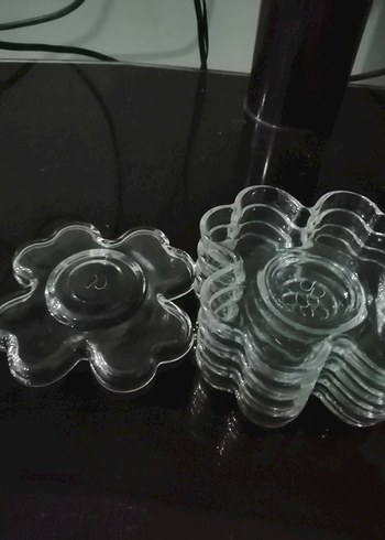 Çiçek Desenli Şeffaf Tabak Seti - Görsel 4