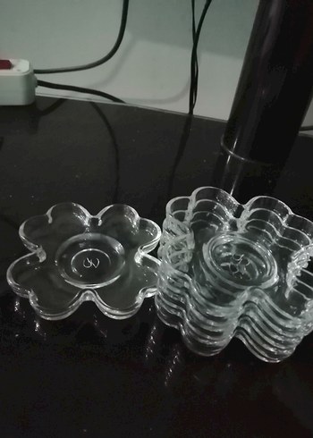 Çiçek Desenli Şeffaf Tabak Seti - Görsel 8