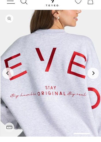 diğer Beden Gri Oversize Kadın Sweatshirt TEYEO Baskılı
