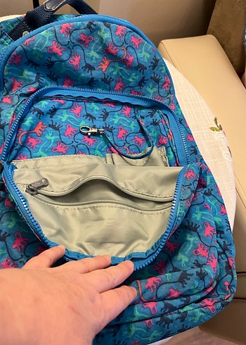 Orjinal Kipling Fermuarlı Sırt Çantası - Görsel 3