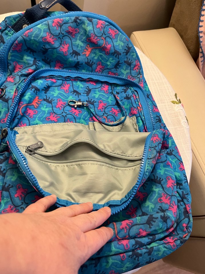 Orjinal Kipling Fermuarlı Sırt Çantası - Görsel 3