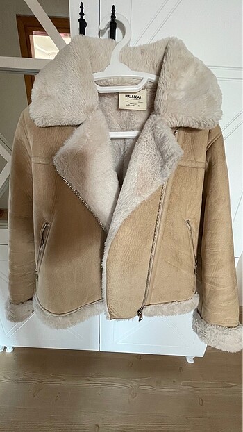Pull and Bear Suni deri kürklü ceket
