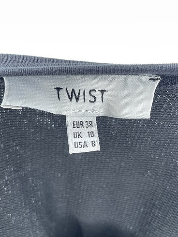 38 Beden siyah Renk Twist Uzun Elbise %70 İndirimli.