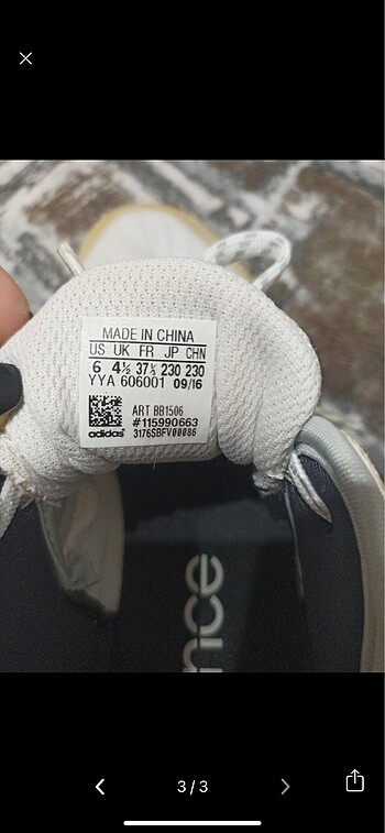 37 Beden Adidas Spor Ayakkabı