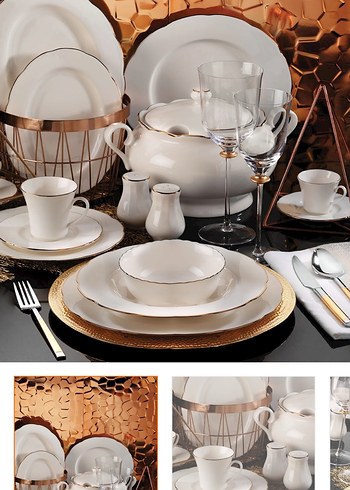 Kütahya porselen bone olympos 83 parça 12 kişilik yemek takımı - Görsel 2