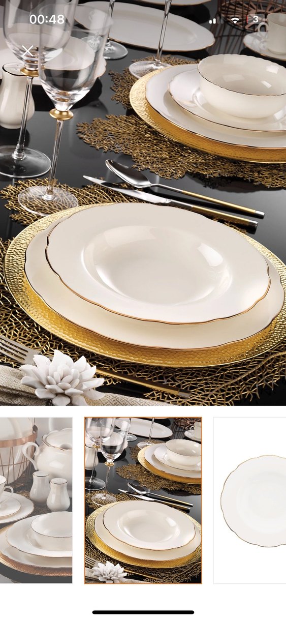 Kütahya porselen bone olympos 83 parça 12 kişilik yemek takımı - Görsel 4