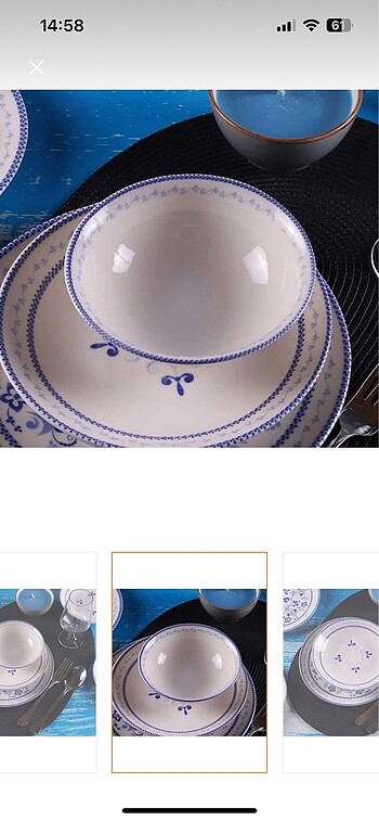 6 kişilik yemek takımı