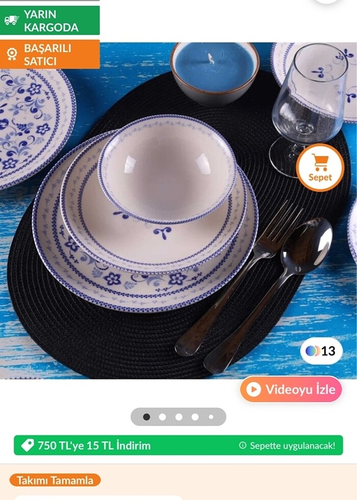 6 kişilik yemek takımı - Görsel 2