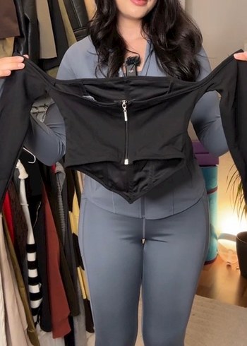 Siyah Fitted Korsesi Midi Boy - Görsel 2