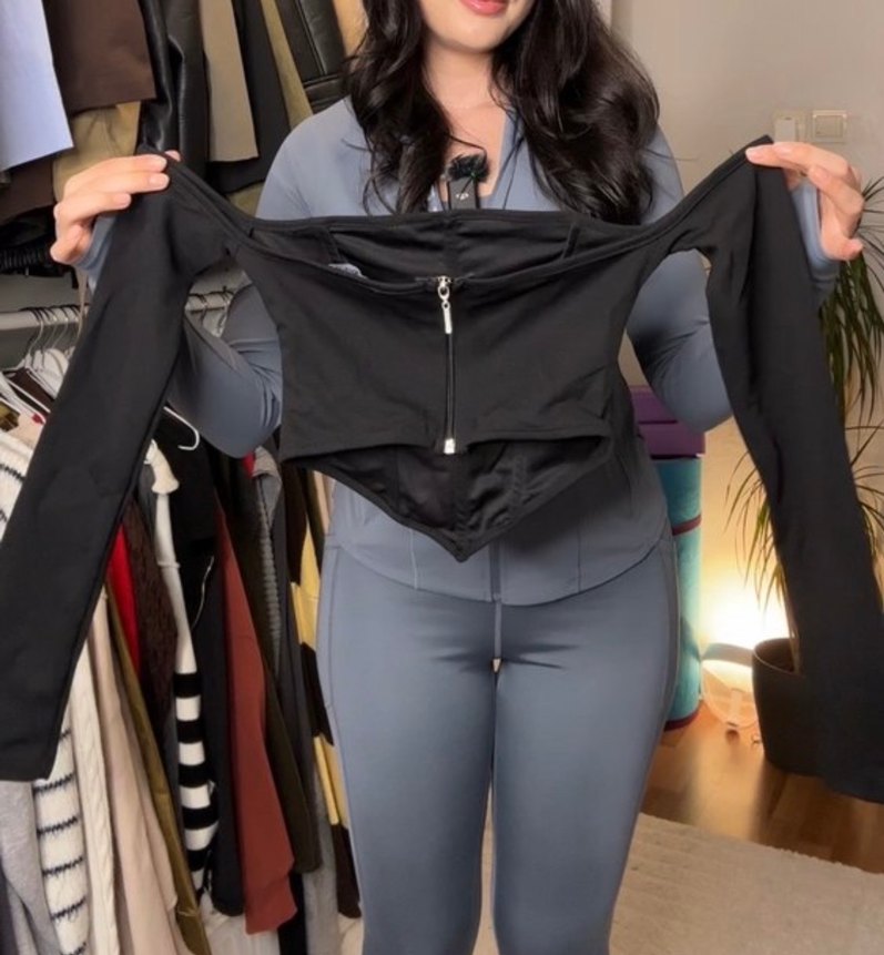 Siyah Fitted Korsesi Midi Boy - Görsel 2