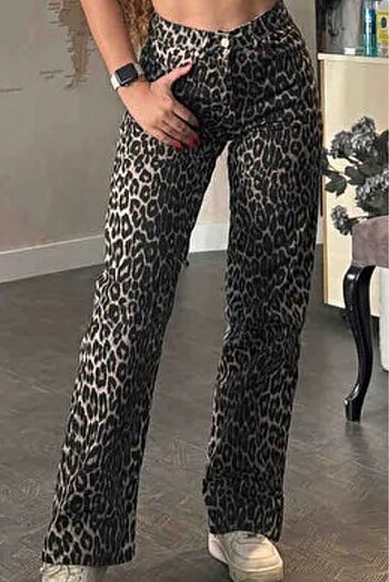 LEOPAR PANTOLON BİR KERE GİYİLDİ