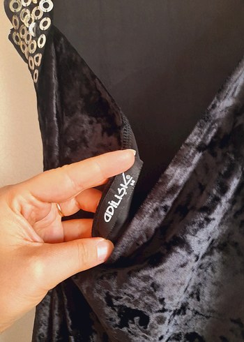 m Beden siyah Renk Adil ışık elbise kadife