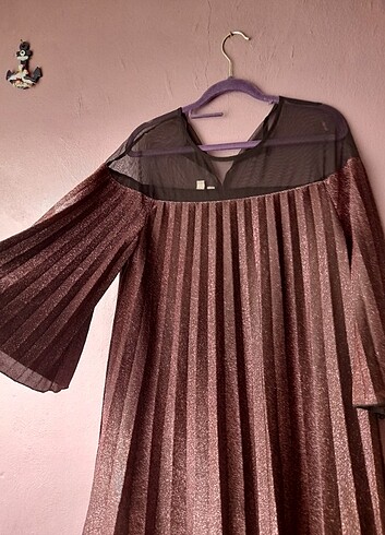 xl Beden Pileli pullu tunik