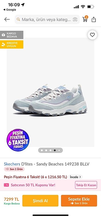 37 Beden Skechers ayakkabi