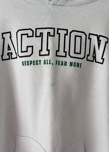 Beyaz Kapüşonlu Erkek Çocuk Sweatshirt - Görsel 6