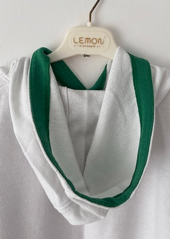 Beyaz Kapüşonlu Erkek Çocuk Sweatshirt - Görsel 4