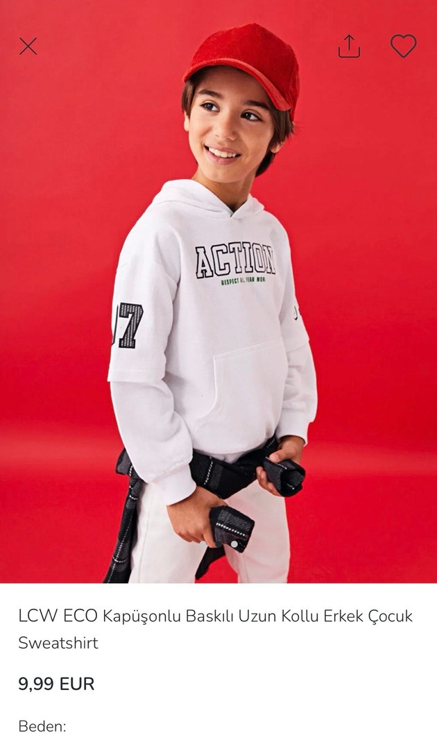 Beyaz Kapüşonlu Erkek Çocuk Sweatshirt - Görsel 5