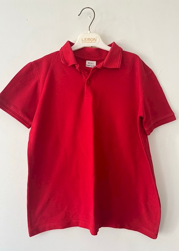 Kırmızı Erkek Polo Tişört, Kısa Kollu, Salaş