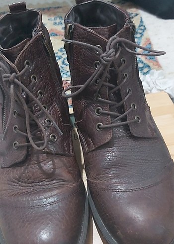 Kahverengi Deri Bağcıklı Erkek Bot - Görsel 2