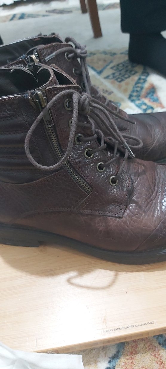 Kahverengi Deri Bağcıklı Erkek Bot - Görsel 3