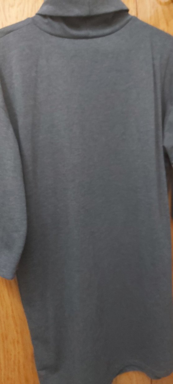 Gri Yüksek Yakalı Tunik - Görsel 2