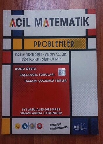 Acil Matematik Problemler Soru Bankası 