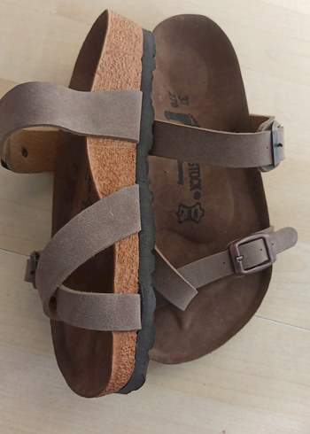 Birkenstock Parmak arası Süet Tokalı Terlik