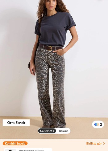 Trendyol & Milla Leopar Desenli Yuksek Bel Pantolon