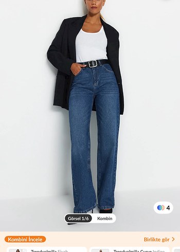 Trendyol & Milla Yuksek Bel Mavi Denim Jean