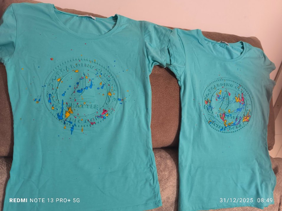 Turkuaz Baskılı Kısa Kollu tşört - Görsel 4