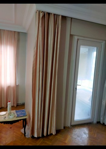 Bej Düz Desensiz Perde - Görsel 3