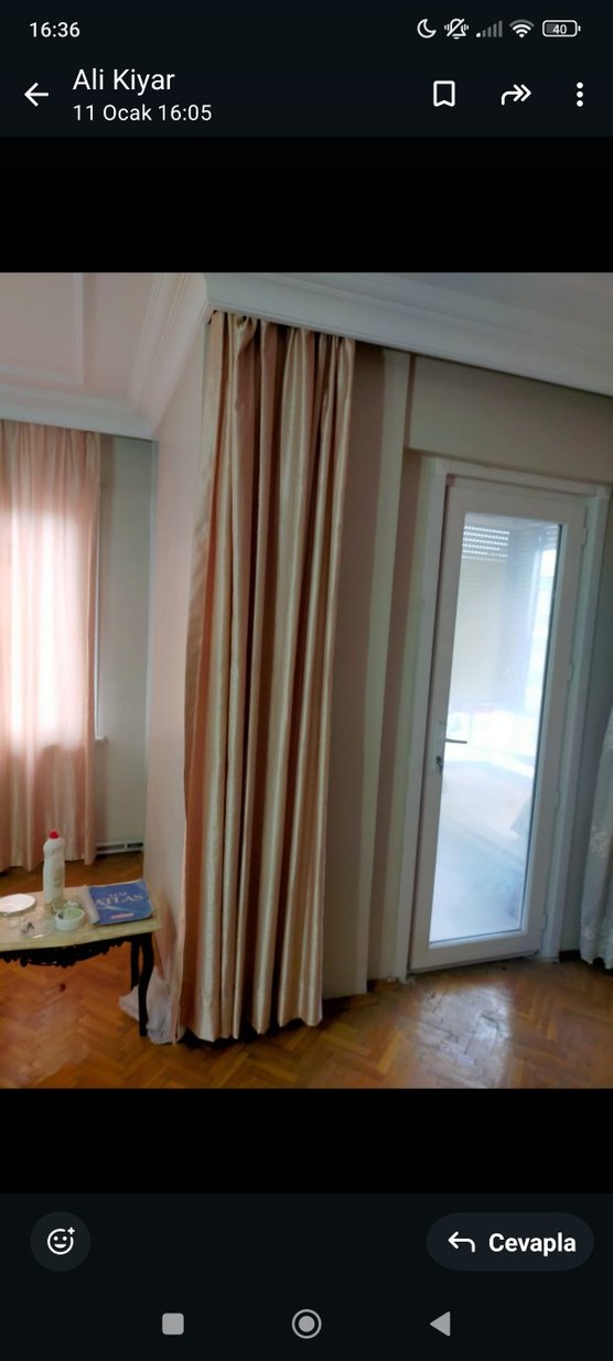 Bej Düz Desensiz Perde - Görsel 3