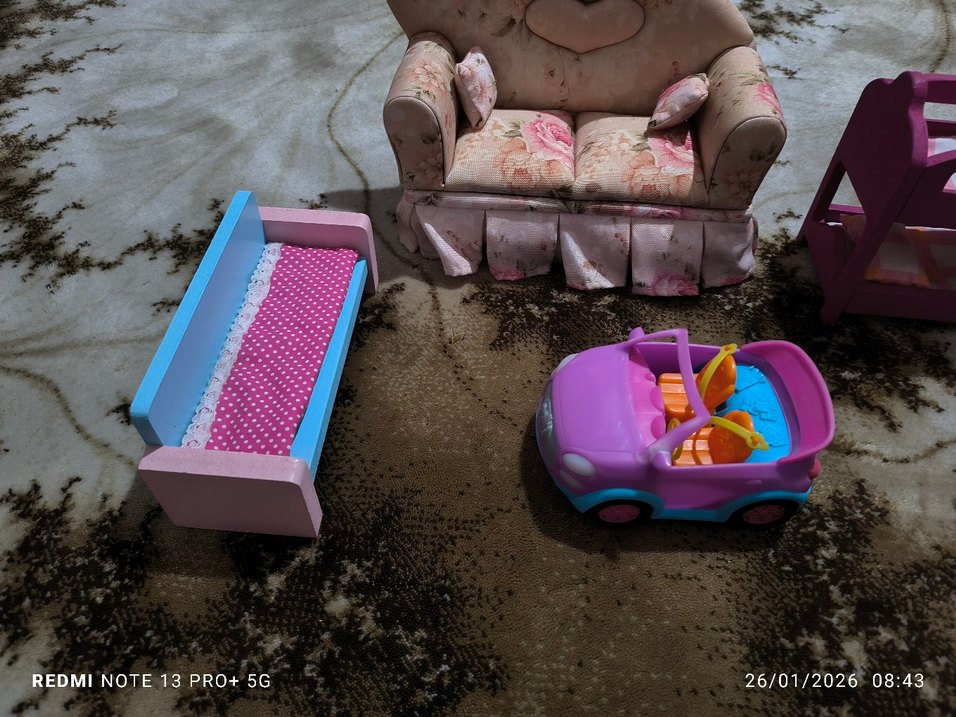 Pastel Pembe Çocuk Oyun Mobilya Seti - Görsel 5