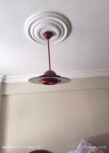 Kırmızı Tavan Lambası - Görsel 2