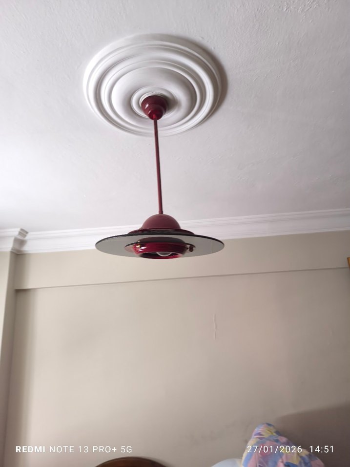Kırmızı Tavan Lambası - Görsel 2