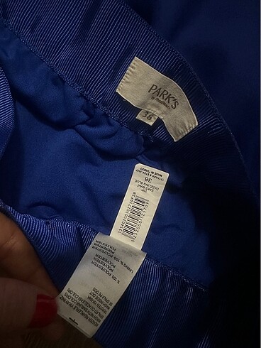 Park Bravo Saks mavi astarlı şifon etek park bravo