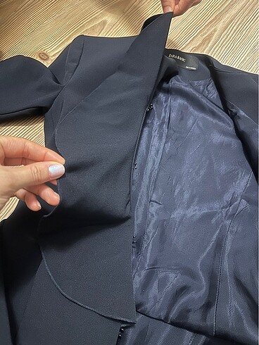 xs Beden lacivert Renk Zara fırfır detaylı ceket