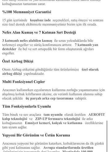 Oto koltuk kılıfı tam set - Görsel 4