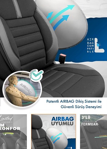 Oto koltuk kılıfı tam set - Görsel 2