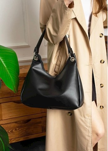 Siyah Deri Kadın Çanta - Görsel 2