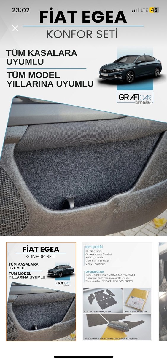 Araca Özel Lazer Kesim Konfor Seti - Görsel 2
