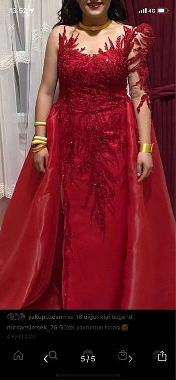 Kırmızı Kınalık Abiye - Görsel 4