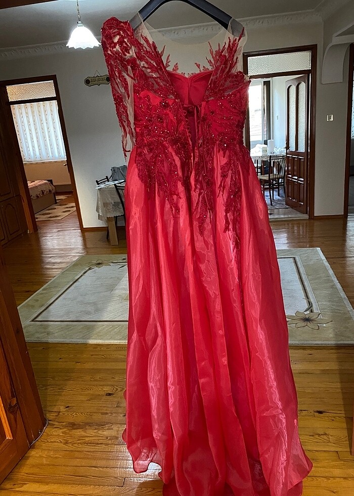 Kırmızı Kınalık Abiye - Görsel 5