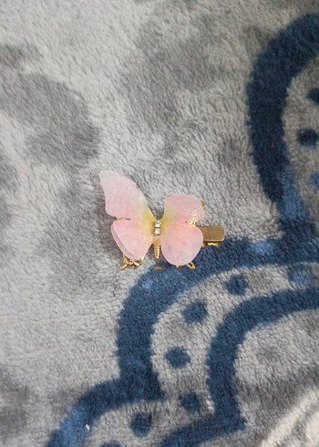 Pembe Fiyonk Detaylı Çocuk Saç Tokası - Görsel 2