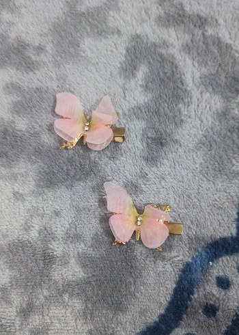 Pembe Fiyonk Detaylı Çocuk Saç Tokası - Görsel 3