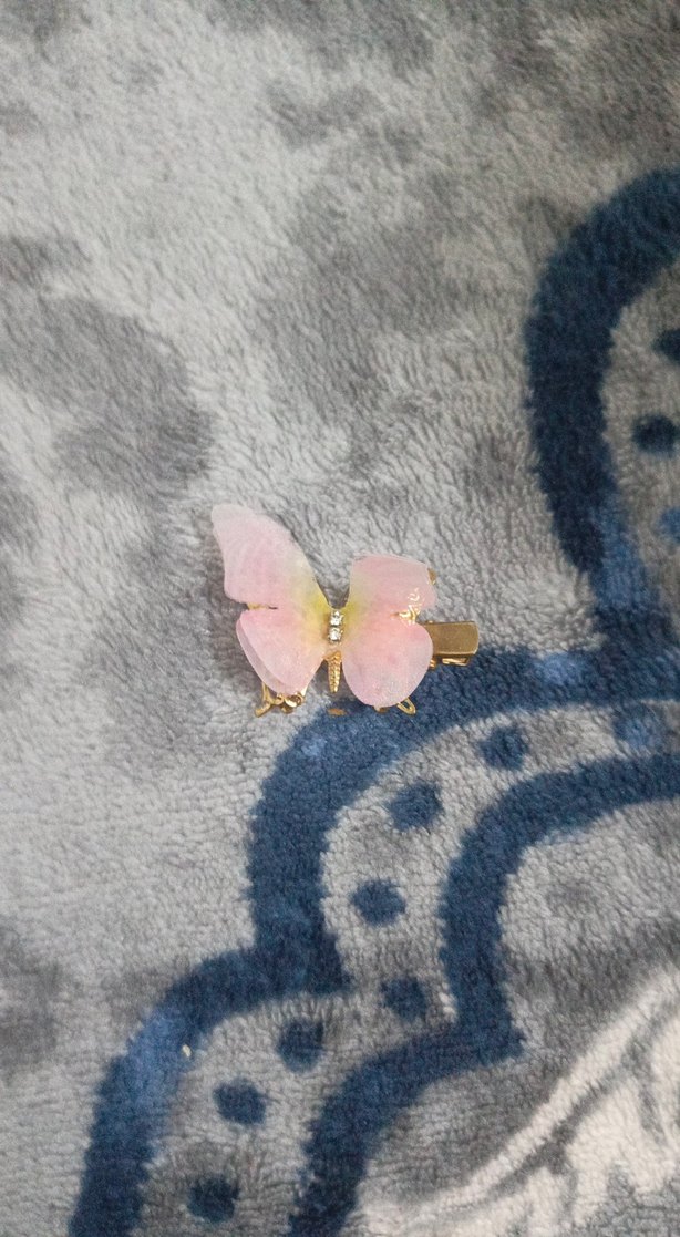 Pembe Fiyonk Detaylı Çocuk Saç Tokası - Görsel 2