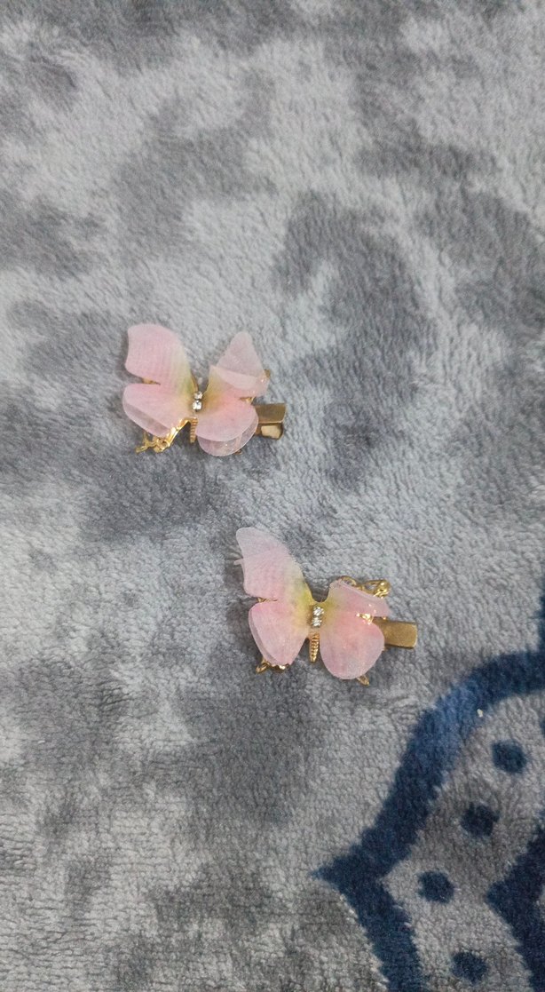 Pembe Fiyonk Detaylı Çocuk Saç Tokası - Görsel 3