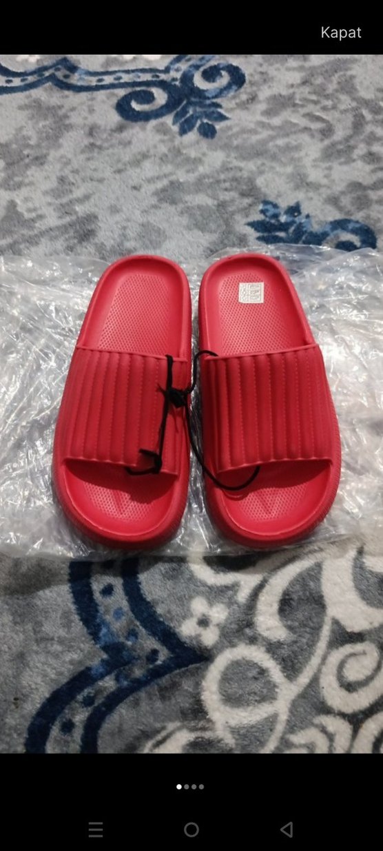 Kırmızı Erkek Spor Sandalet Velcro Kayışlı - Görsel 3